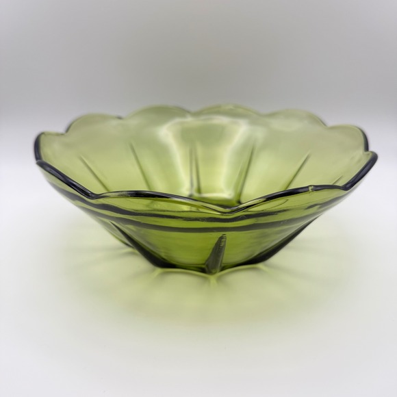 Anchor Hocking Other - Anchor Hocking Swedish Modern Dessert Bowl 8" Avocado Green Vintage